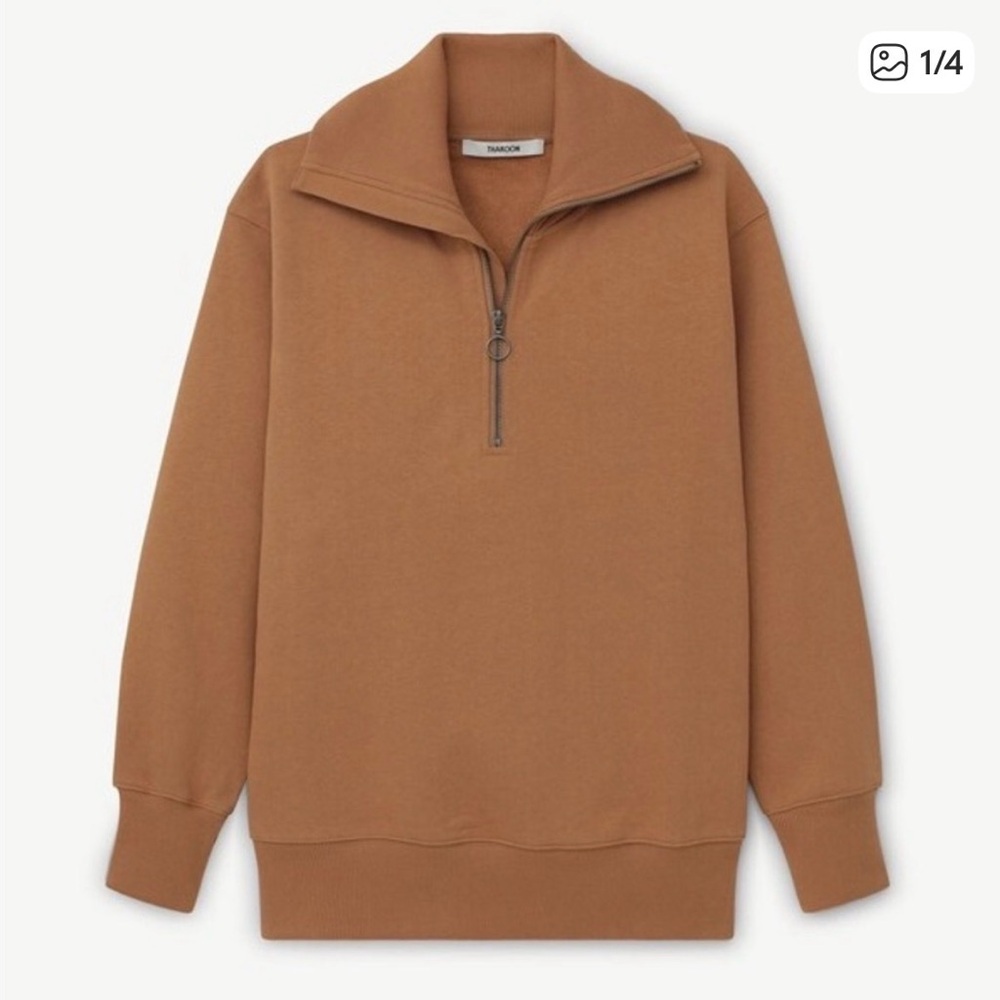 Thakoon Tan Quarter-Zip Pullover